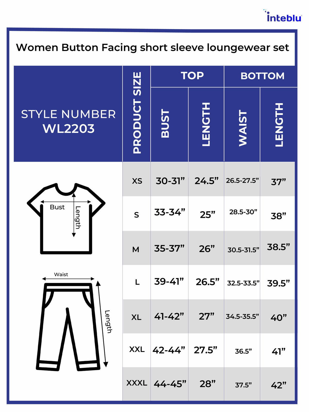 Women Button Facing short sleeve loungewear set