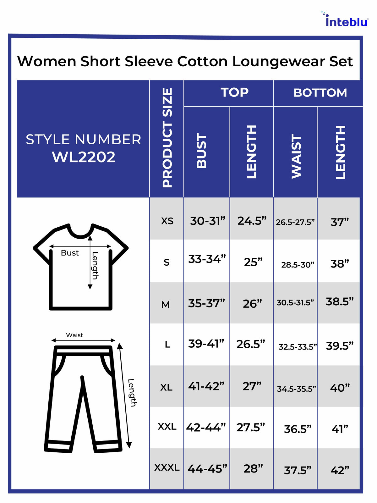 Women Short Sleeve Cotton Loungewear Set