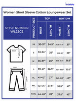 Women Short Sleeve Cotton Loungewear Set