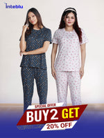 2 Set Combo Pack – Women’s Loungewear Set | Soft & Stylish Sleepwear Collection | Comfortable Pajama Tops & Bottoms | Perfect for Daily Wear, Lounging & Gifting