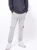 Men Grey Mélange Slim Fit Terry Joggers