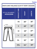 Men Grey Mélange Slim Fit Terry Joggers