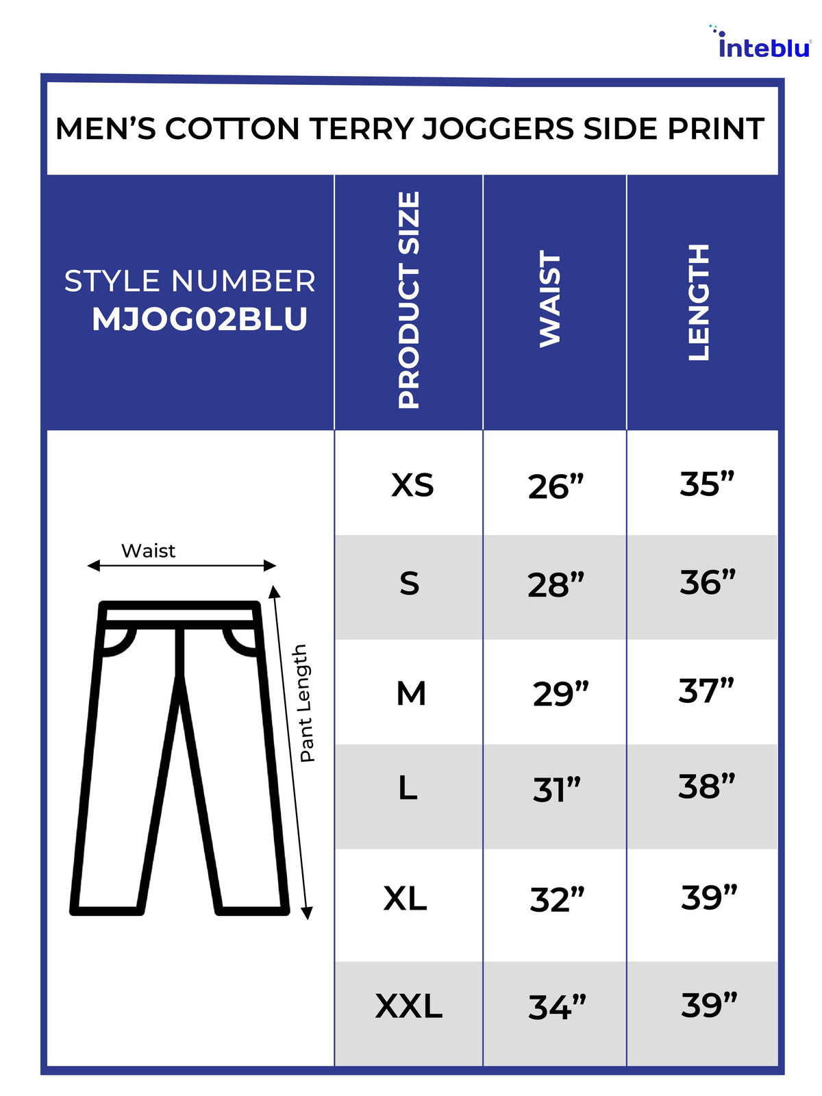 Men's Cotton Terry Joggers Side Print