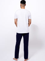 Men's T-Shirt & Trouser Lounge Set White