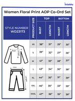 Women Floral Print AOP Co-Ord Set with Luxury Details