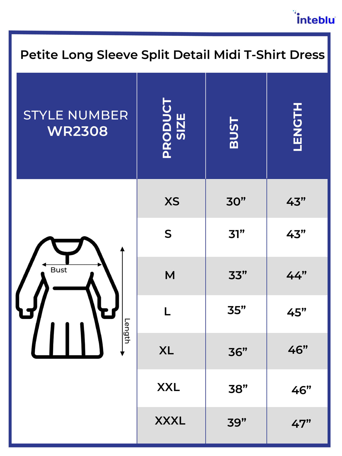 Petite Long Sleeve Split Detail Midi T-Shirt Dress