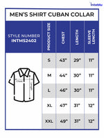 Men's Half-Sleeve Relaxed-Fit Casual Cuban Collar Shirt Black