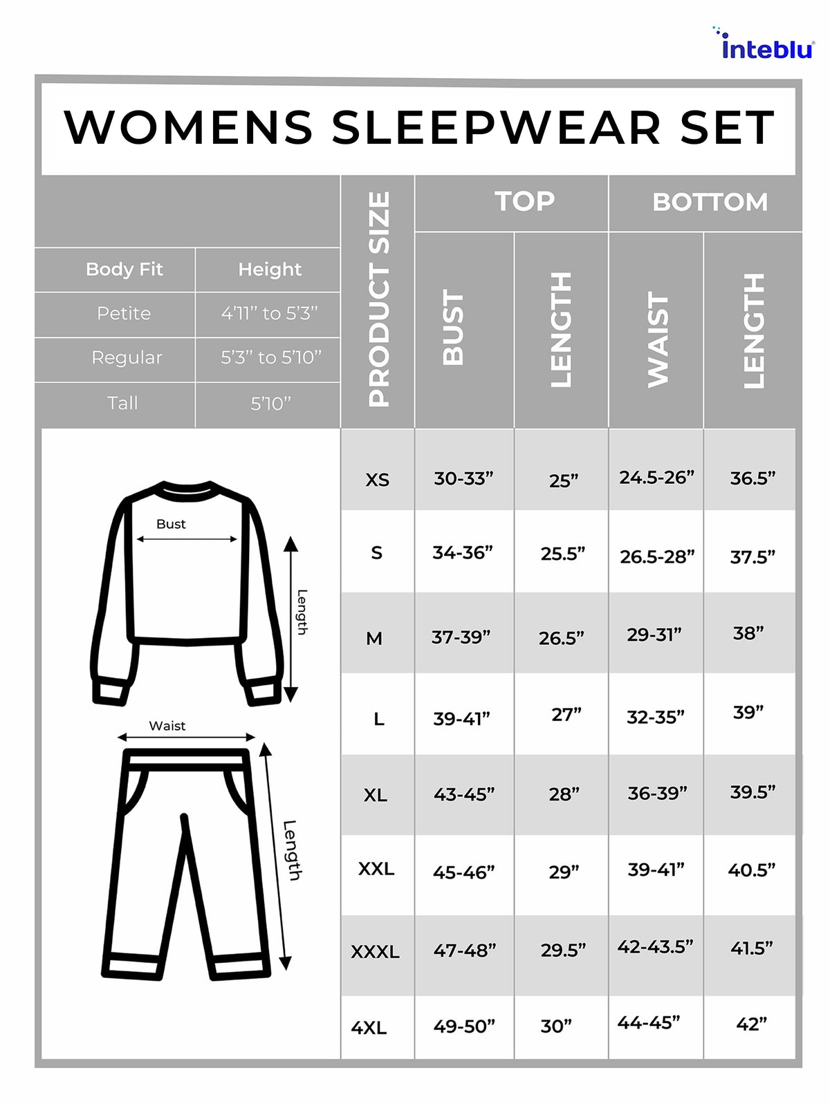 Women’s Classic Pajama Set – Soft Yummy Fabric Sleepwear | Long Sleeve Crew Neck Collar Top & Full-Length Pants | Cozy Loungewear for Night & Home