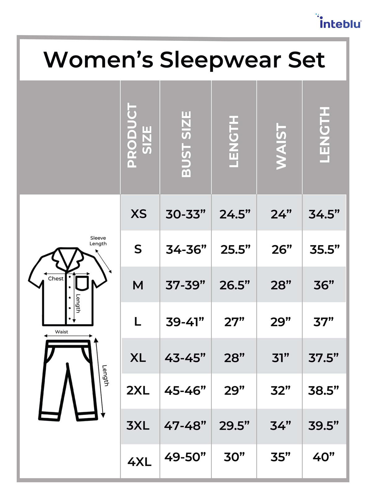 Satin Pajama Set for Women - Button Down, Short Sleeve Long Pant
