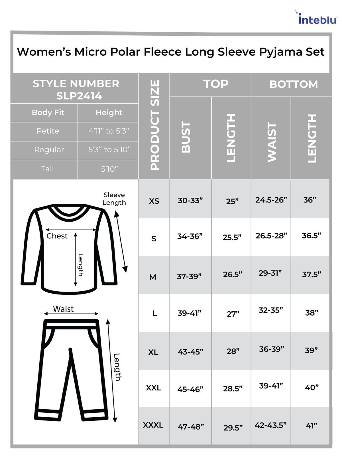 Women's Micro Polar Fleece Star Print Crew Neck Long Sleeve Pyjama Set