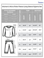 Women's Micro Polar Fleece Cute Cartoon Cat Print Crew Neck Long Sleeve Pyjama Set