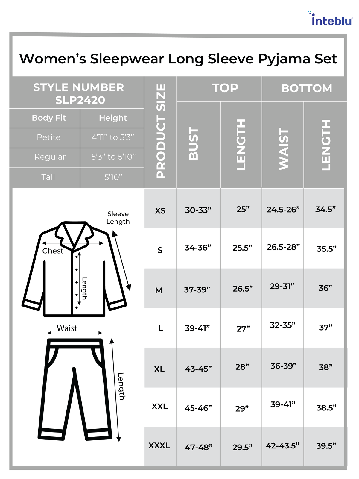 Women Warm Grey FloralSleepwear Long Sleeve Pyjama Set