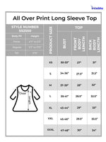 Women Off White All Over Print Long Sleeve Top| Off White