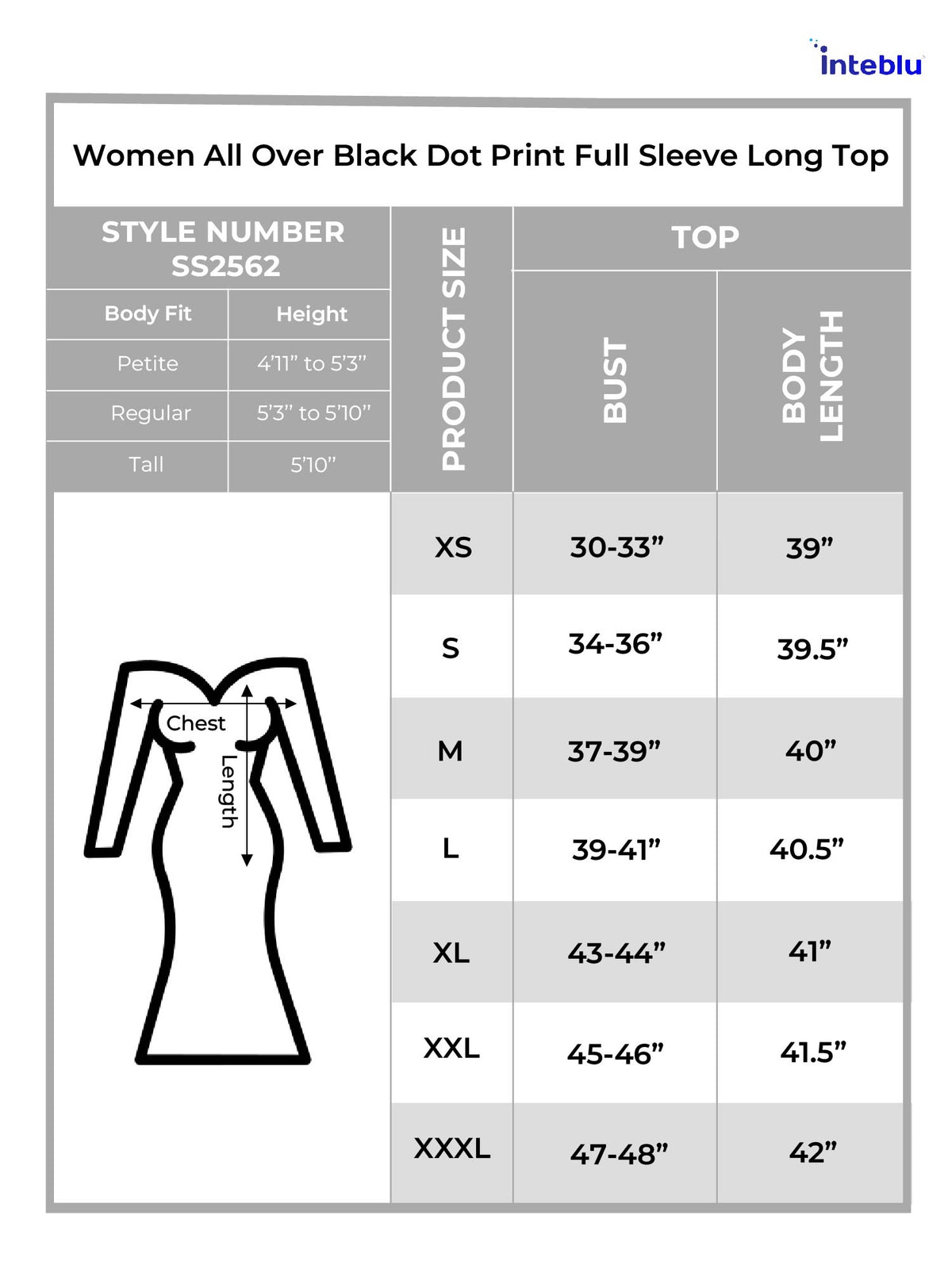 Women All Over Black Dot Print Full Sleeve Long Top| Beige