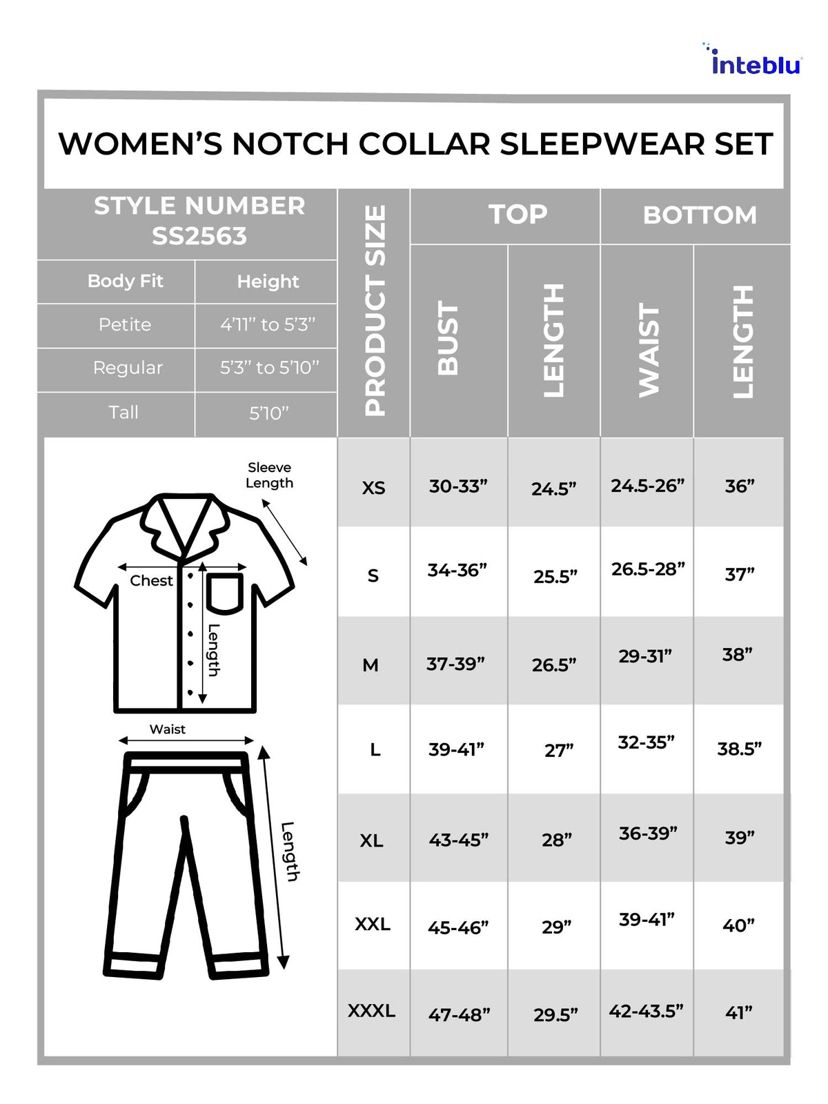 Satin Pajama Set for Women - Contrast Piping, Notch Collar, Button Down, Short Sleeve Long Pant