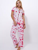 Tie Dye Women's Notch Collar Set