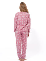 Micro Polar FleeceStar Print Women Sleepwear Long Sleeve Pyjama Set - inteblu