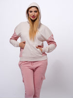 Women's Pink Hoodies & Joggers Set in Premium Cotton | Stylish Lounge and Relaxation Wear - inteblu