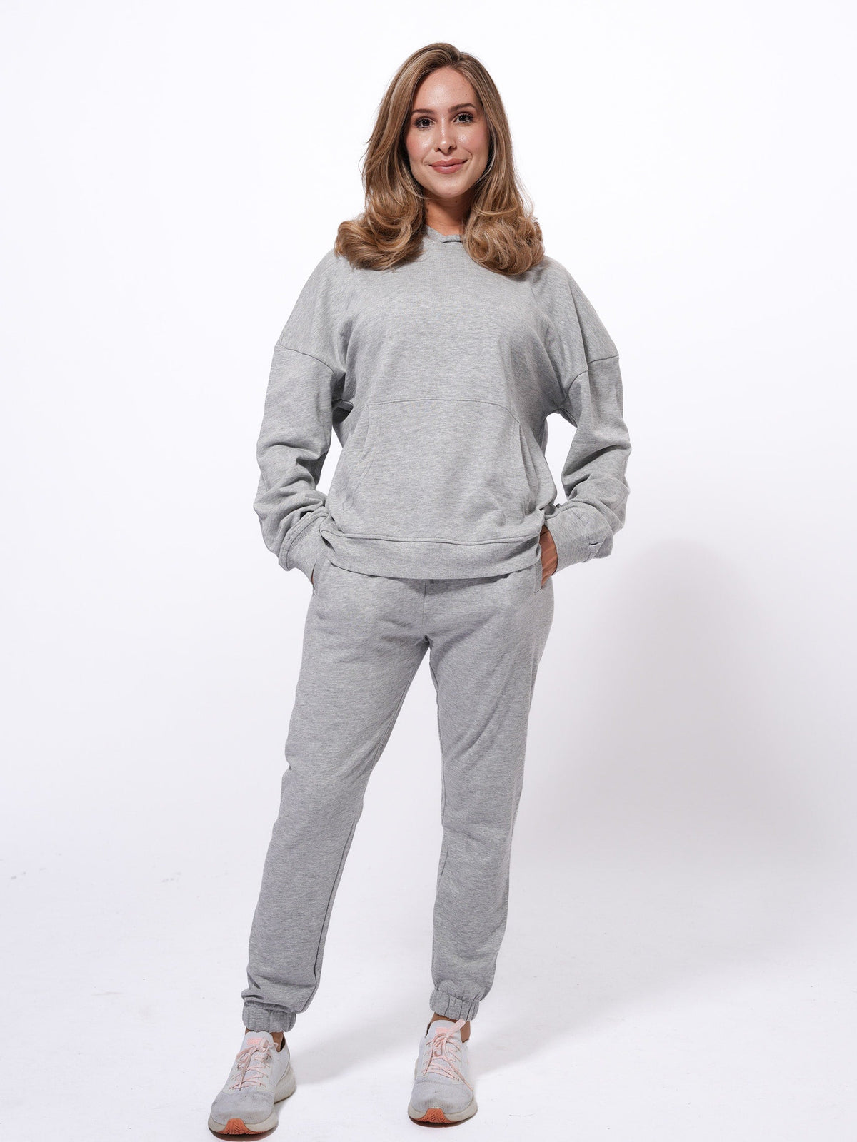 Women’s Hoodies & Joggers Set on Cotton Fabric - inteblu
