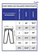 Cozy Open Leg Palazzo Sweatpants |Odie