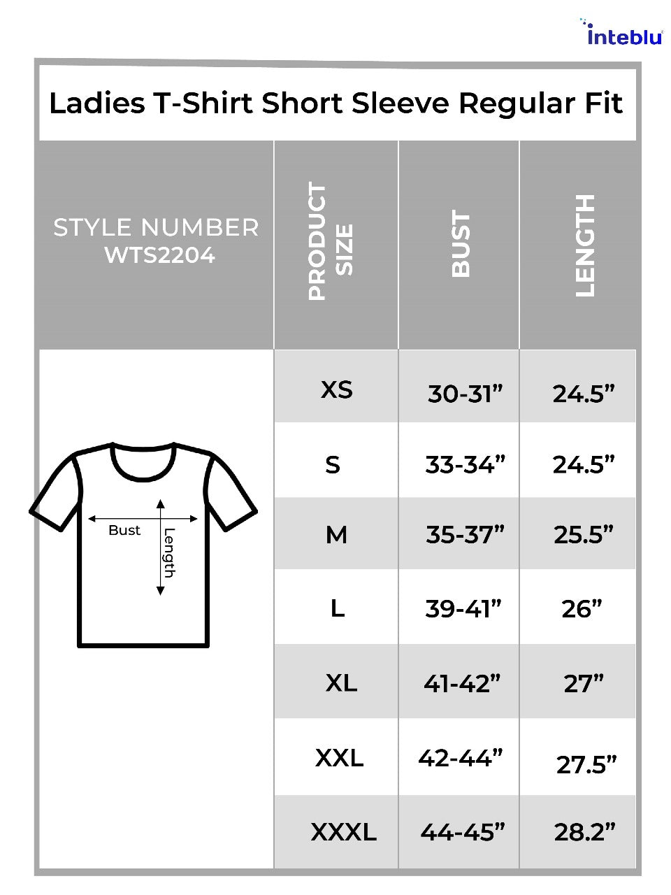 Ladies T-Shirt Short Sleeve Regular Fit