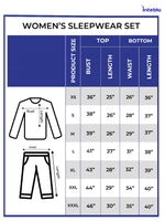Micro Polar Fleece Blue christmas print Print Women Sleepwear Long Sleeve Pyjama Set