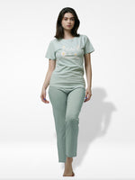 Women Short Sleeve Cotton Loungewear Set