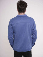 Men Casual Suede Front Button Jacket. - inteblu