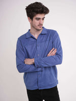 Men Casual Suede Front Button Jacket. - inteblu
