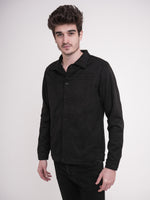Men Casual Suede Front Button Jacket. - inteblu