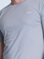 Men's Regular Slim T-shirt Round Neck - inteblu