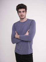 Men's Workout Long Sleeve T-Shirt - inteblu