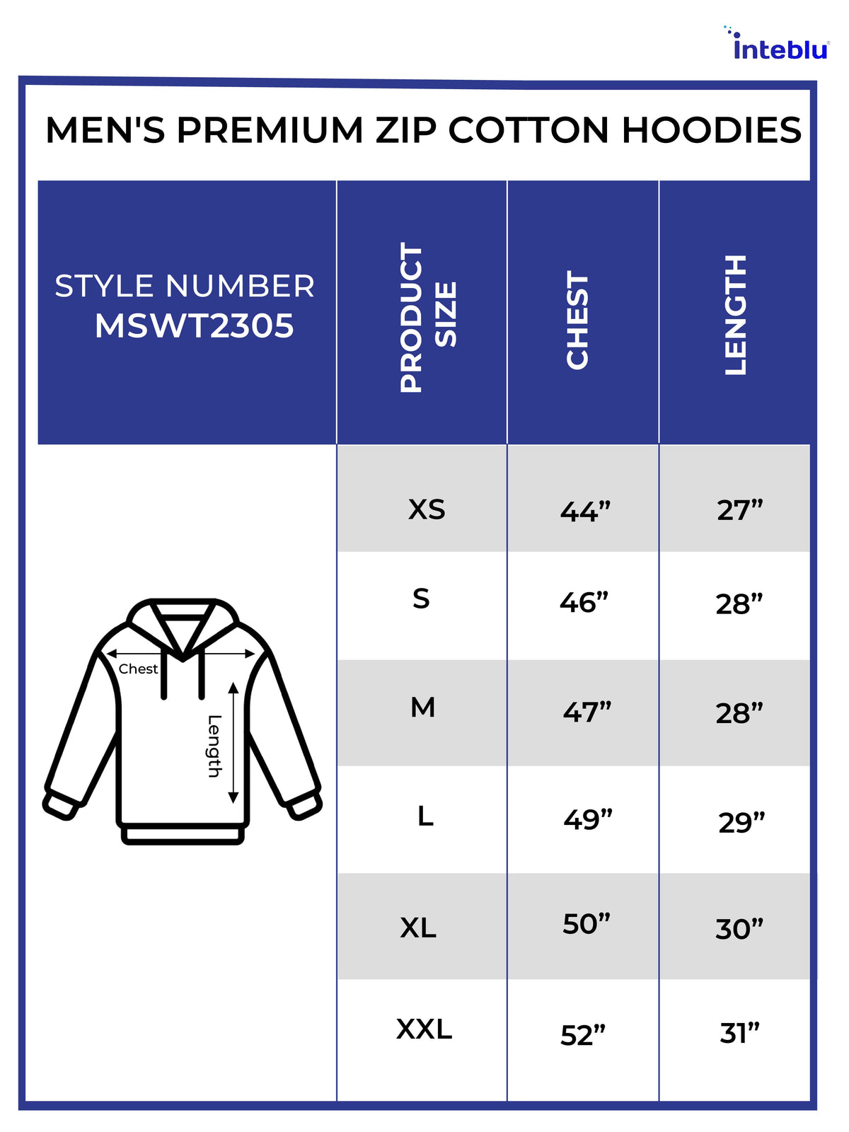 Premium Zip Cotton Hoodies For Men
