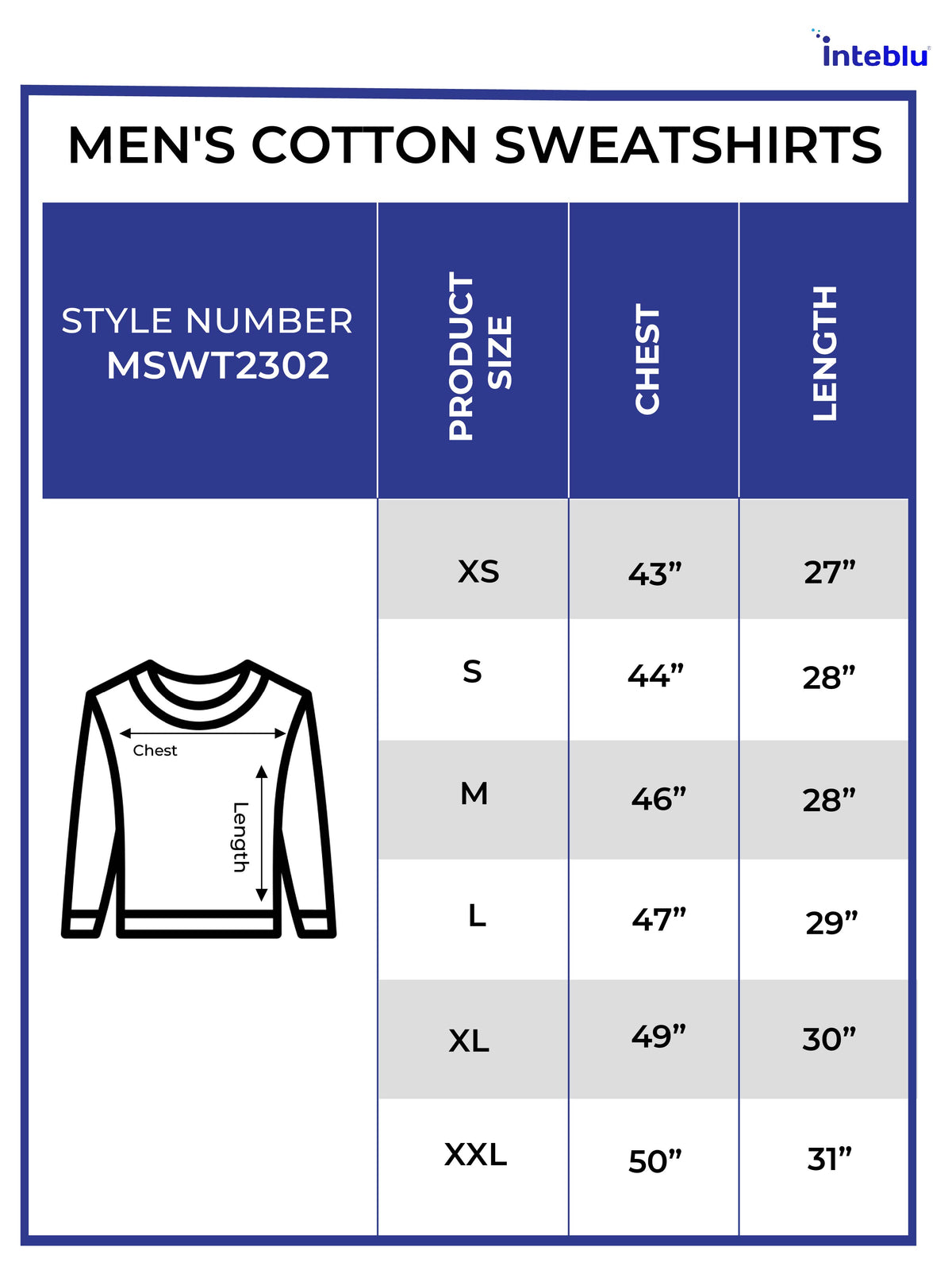 Men's Cotton Sweatshirts in Grey Melange Color