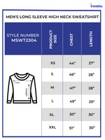 Men's Long Sleeve High Neck Sweatshirt | Wine Color