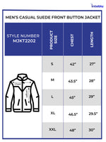 Men Casual Suede Front Button Jacket.