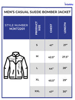 Men Casual Suede Bomber Jacket