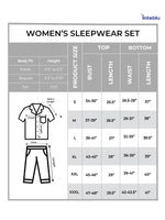 Women's All Over Printed PJ Set – 2 Piece Sleepwear Set | Soft Breathable Nightwear for Women