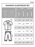 Women’s Short Sleeve Viscose Sleepwear Set – Notch Collar 2 Piece Pajama Outfit | Comfy Nightwear, Soft Summer Lounge Set for Women