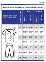 Women Short Sleeve Cotton Loungewear Set