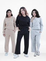 Women’s Two-Piece Sweatshirt Set – Long Sleeve Top & Jogger Pants, Scuba Knit Fabric | Comfortable & Stylish Lounge Wear