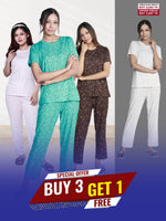 4 Set Combo Pack – Women’s Loungewear Set | Soft & Stylish Sleepwear Collection | Comfortable Pajama Tops & Bottoms | Perfect for Daily Wear, Lounging & Gifting