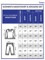 Women’s Two-Piece Sweatshirt Set – Long Sleeve Top & Jogger Pants, Terry Knit Fabric.
