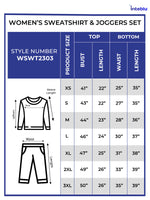 Women’s Two-Piece Sweatshirt Set – Long Sleeve Top & Jogger Pants, Terry Knit Fabric.