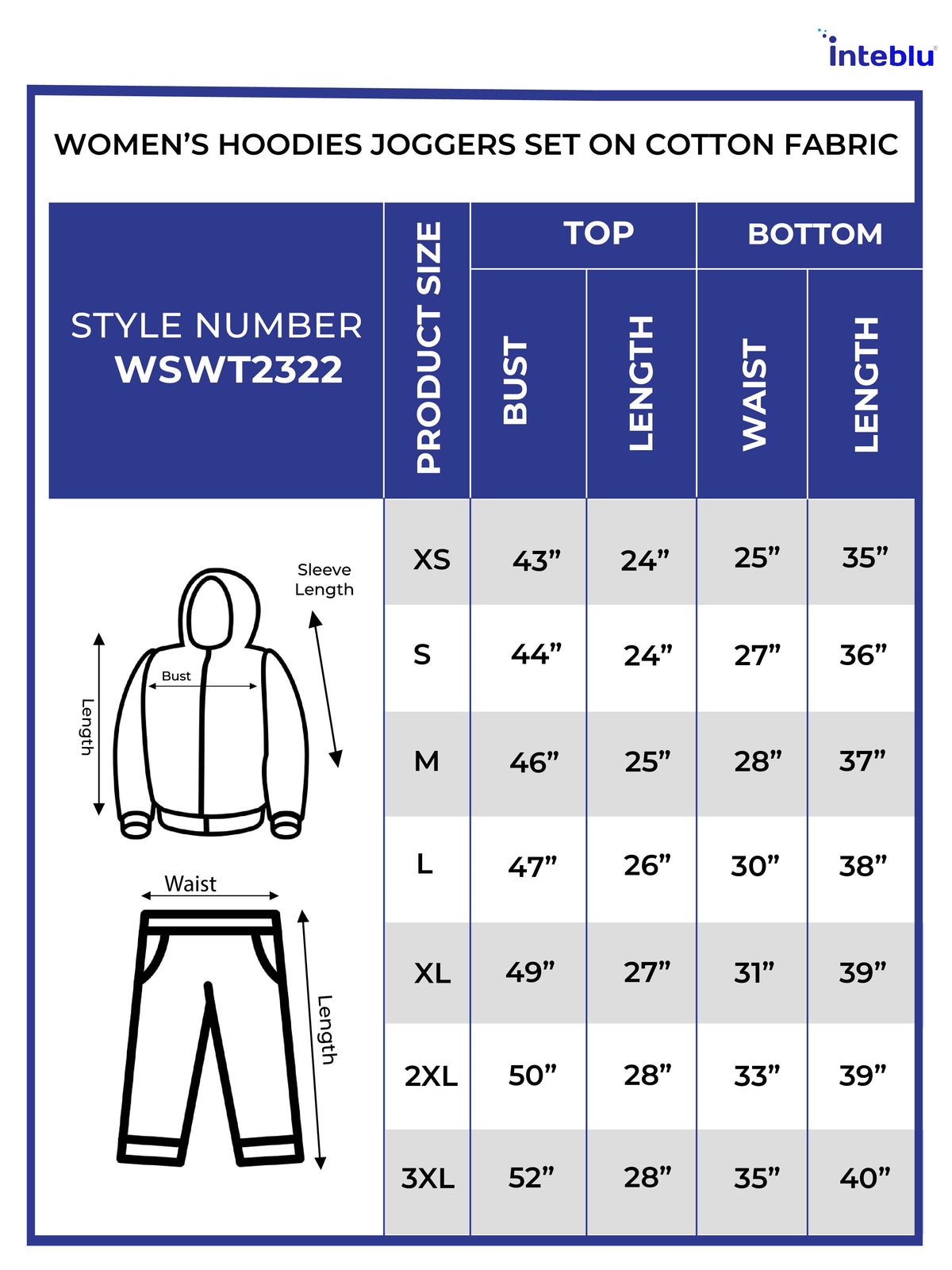 Women Hoodies Joggers Set on Cotton Fabric