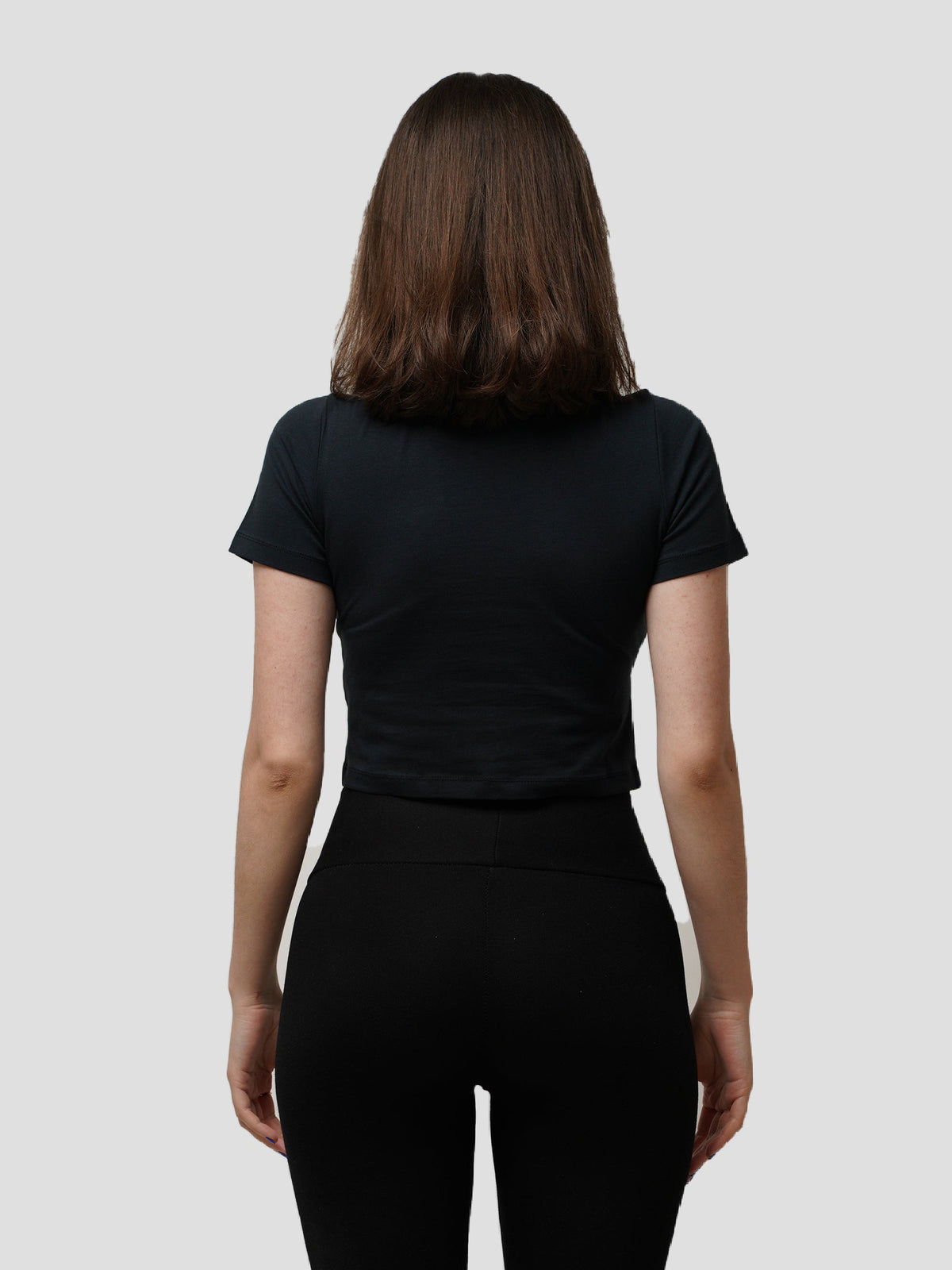 Women Crew Neck Cropped T-Shirt - inteblu