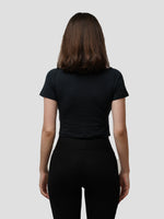 Women Crew Neck Cropped T-Shirt - inteblu