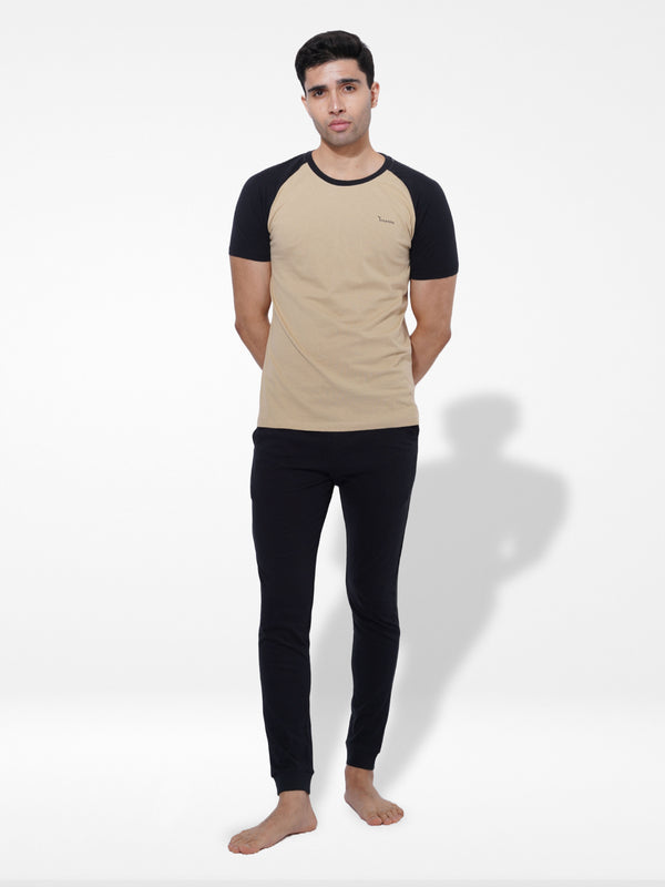 Men's T-Shirt & Trouser Lounge Set Black