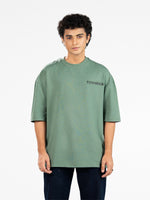 Men’s Oversized Drop Shoulder Graphic T-Shirt – Short Sleeve Crew Neck Tee | Casual Streetwear Top with Front & Back Print