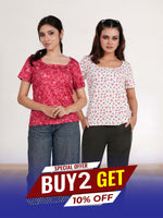 Women's Regular Fit Crew Neck Tee Shirt Short Sleeve All Over Print T-Shirt | Soft & Comfortable